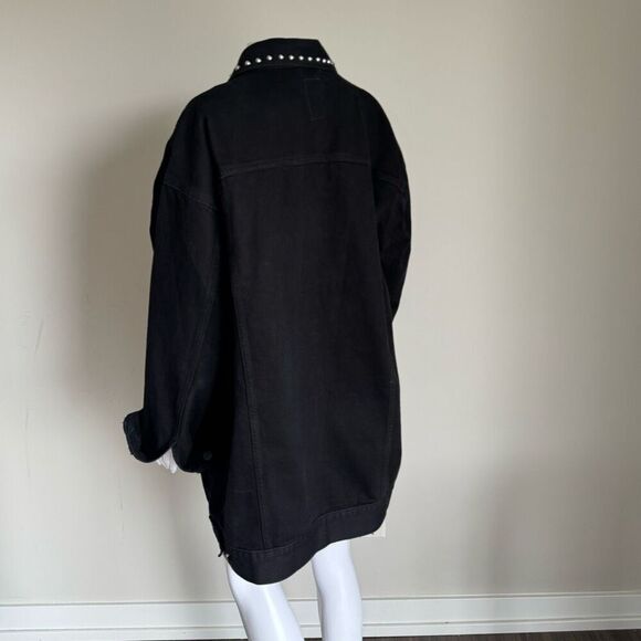 Gap Studded Oversized Icon Denim Jacket Size XL - Picture 8 of 9